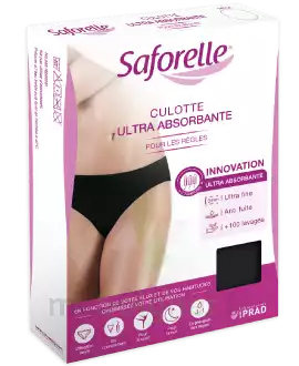 Saforelle Culotte Ultra Absorbante Règles Noire Txl à Monsempron-Libos